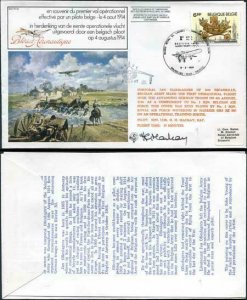 FF32bb 1st Effective Operational Sortie by a Belgian Pilot Signed by G.H Mackay