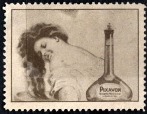 1908 German Poster Stamp Pixavon Shampoo Hair Wash Tar Soap