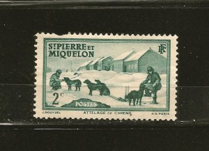 St. Pierre and Miquelon SC#172 Dog Team Mint Hinged