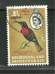 Bechuanaland Protectorate 182 used Scarlet Chested Sunbird