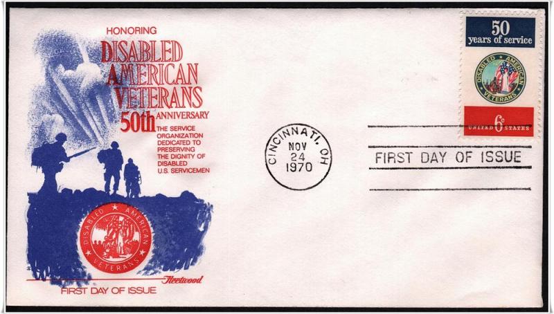 SC#1421 6¢ Disabled American Veteran's FDC (Fleetwood)