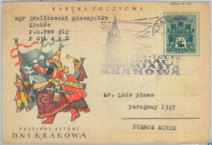 82108  - POLAND - POSTAL HISTORY -  STATIONERY CARD  1957 - Music Carnival