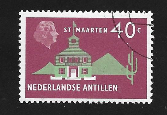 Netherlands Antilles SC# 252 (40c) Town Hall St. Maarten