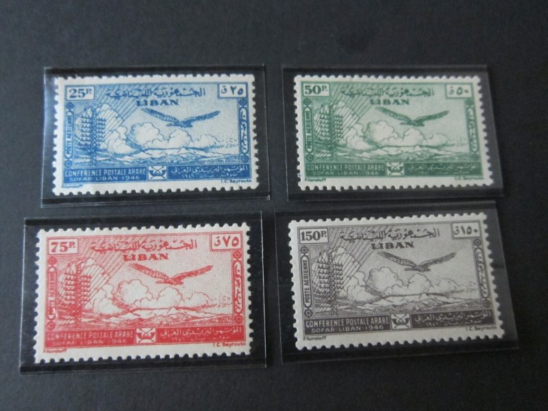 Lebanon 1946 Sc C111-4 Bird set MH