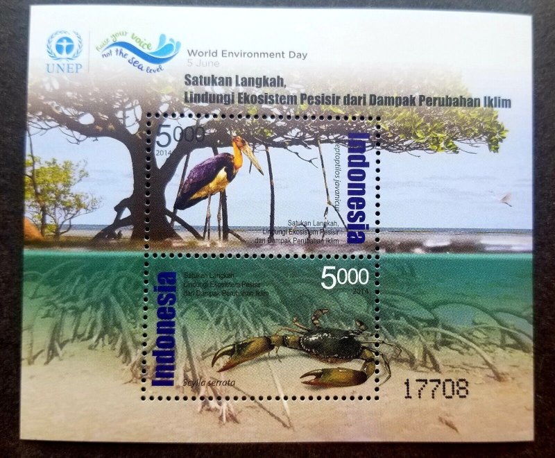 Indonesia Environmental Care 2014 Bird Crab Tree Flora Fauna Mangrove (ms) MNH