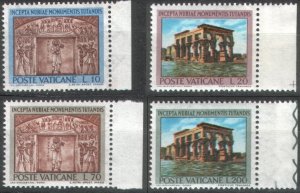 Vatican City 1964 Scott #379-382 MNH - UNESCO campaign Nubia