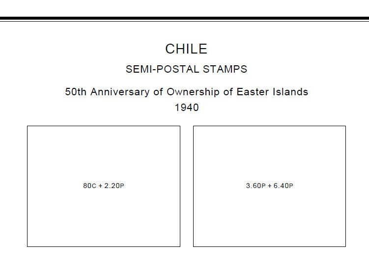 PRINTED CHILE [CLASS.] 1853-1946 STAMP ALBUM  PAGES (26 non-illustrated pages)