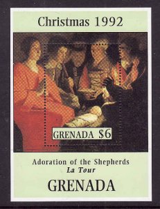 Grenada-Sc#2128-unused NH sheet-1992 Christmas-Paintings-Ado