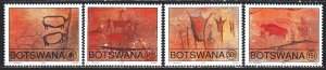 Botswana. 1991. 489-92. Cave painting. MNH.