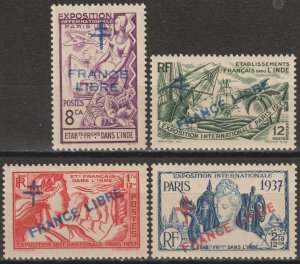 EDSROOM-16916 French India 178-181 H 1943 Complete CV$25