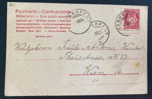 1804 Hamerfest Norway Real picture Postcard Cover To Vienna Germany