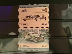 St Lucia specimen Car mint never hinged stamps R21765