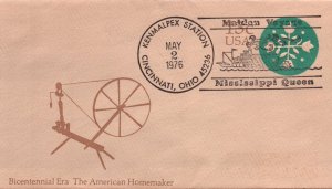 US SPECIAL EVENT COVER THE MISSISSIPPI QUEEN MAIDEN VOYAGE CINCINNATI 1976