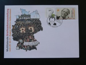 Berlin Wall Willy Brandt postal stationery Germany 2014 (ref D20)
