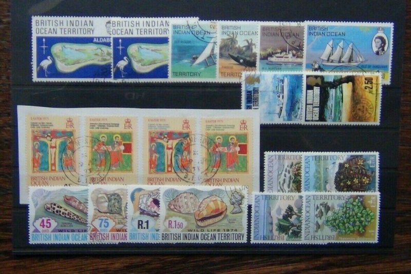 BIOT 1969 1975 Coral Ships Easter Post Office Wildlife Used