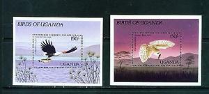 Uganda # 577 & 578 = Mint NH Sov Sheets - SCV$ 10.00