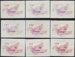 Tonga official 1974 SGO112-O120 Dove of Peace Airmail set MNH