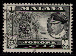 MALAYSIA - Johore QEII SG155, 1c black, FINE USED.