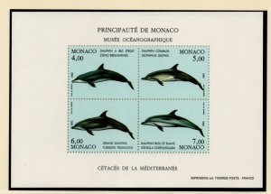 Monaco c 1813 1992 Dolhpins stamp sheet mint NH