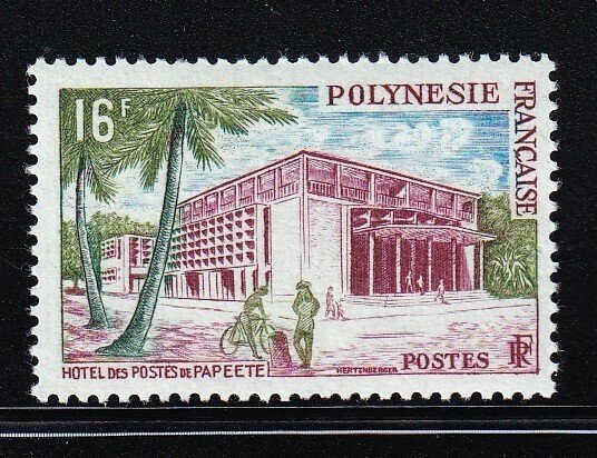 French Polynesia 1960 - Papeete post Office - M-LH # 195