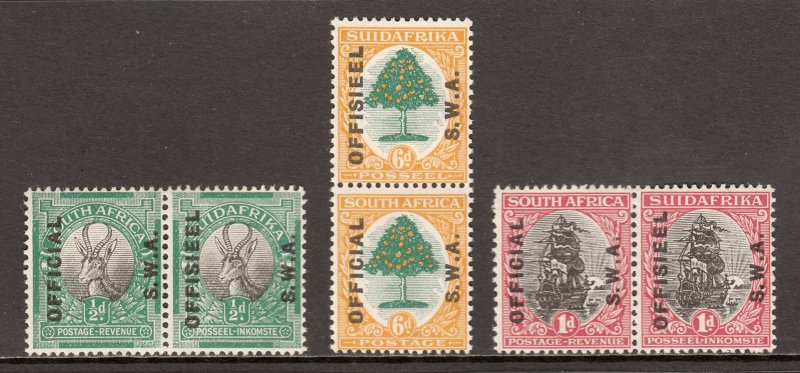 South West Africa - Scott #O9-O11 - MNH - SCV $5.10+