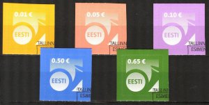 Estonia 2011 Definitive Stamp Post Horn set of 5 Used / CTO