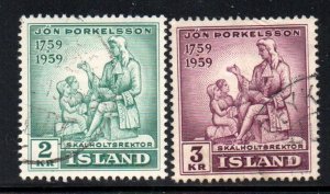 Iceland Sc 317-318  1959  Thorkelsson stamp set used