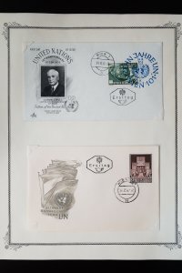 United Nations Collection of 54 Unrelated Foreign Stamp Covers