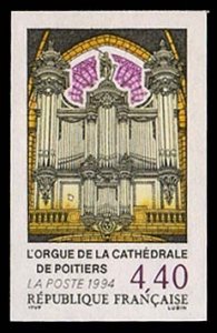 France, 1950-Present #2433 (YT 2890) Cat€18.50, 1994 Organ at Poitiers Cath...