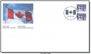 Canada FDC #1194B - Coil pair - Flag (1990) 39¢