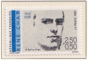 France   #B633  MNH  1991 celebrities poets  Rene Char  2.50fr