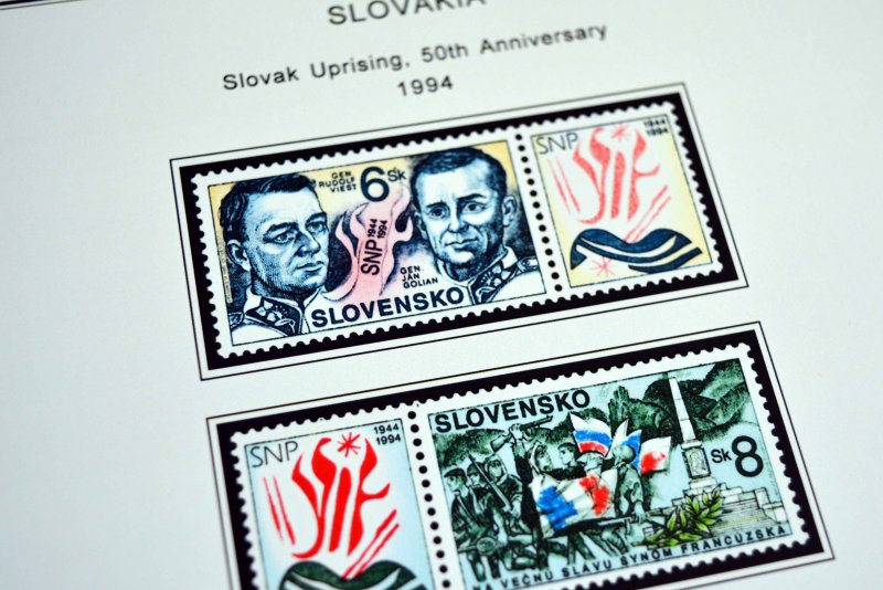 COLOR PRINTED SLOVAKIA 1939-2010 + 2011-2020 STAMP ALBUM PAGES (136 ill. pages)