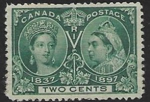 Canada   52   1897   2 cents  fine unused  ( album page adh to back)