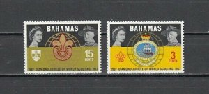 Bahamas, Scott cat. 267-268. 60th Anniversary of Scouting. LH ^