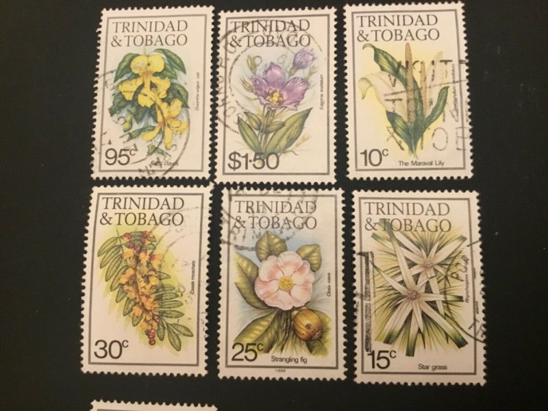 ICOLLECTZONE Trinidad and Tobago 393//405 VF used flowers