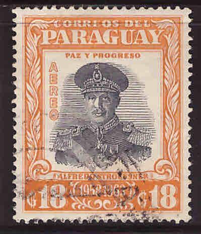 Paraguay Scott C247 key Used stamp