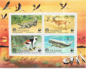 Uganda #188a  Endangered Species (MNH) S/S  CV$8.50