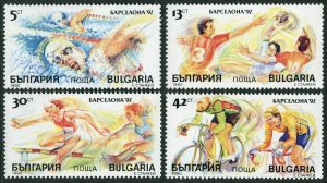 Bulgaria 1990 MNH Stamps Scott 3546-3549 Sport Olympic Games Handball Cycling