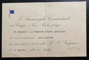 1937 Italian Legation In Cairo Egypt Diplomatic Cover To Ramleh With Card 