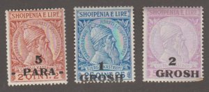Albania Scott #47,50-51 Stamp  - Mint Set