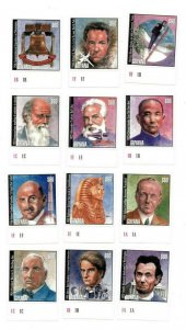 Guyana 1997 - Historical Figures - Set Of 12 Stamps - Scott #3251-62 - MNH