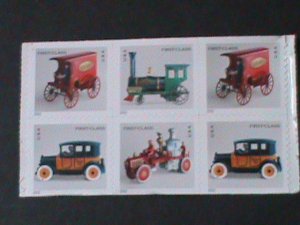 UNITED STATES-2002-SC# 3645 ANTIQUE TOYS-BOOKLET BLOCK OF 6 MNH VERY FINE