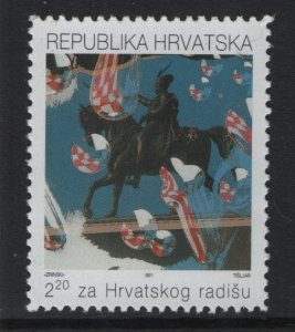 Croatia   #RA25  MNH  1991  postal tax re-erection equestrian statue