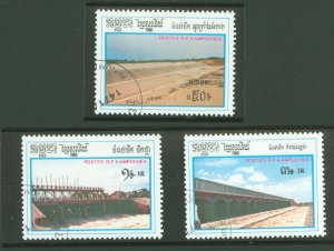 Cambodia (Kampuchea) #841-3 Used Single (Complete Set)