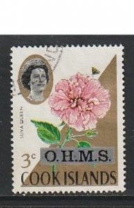 1975 Cook Islands - Sc O3 - used VF - 1 single - Flower Overprint