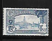 GUADELOUPE, 127, MINT HINGED HINGE REMNANT, HARBOR SCENE