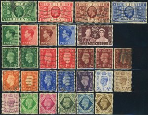 Great Britain #226-248 Postage Commonwealth Stamp Collection 1935-39 GB UK Used