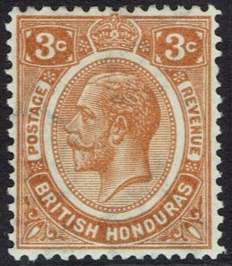 BRITISH HONDURAS 1922 KGV 3C