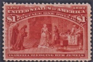 US 241 Early Commemoratives F - VF H cv $1,000