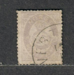 Norway Sc#28 Used/F-VF, Cv. $150